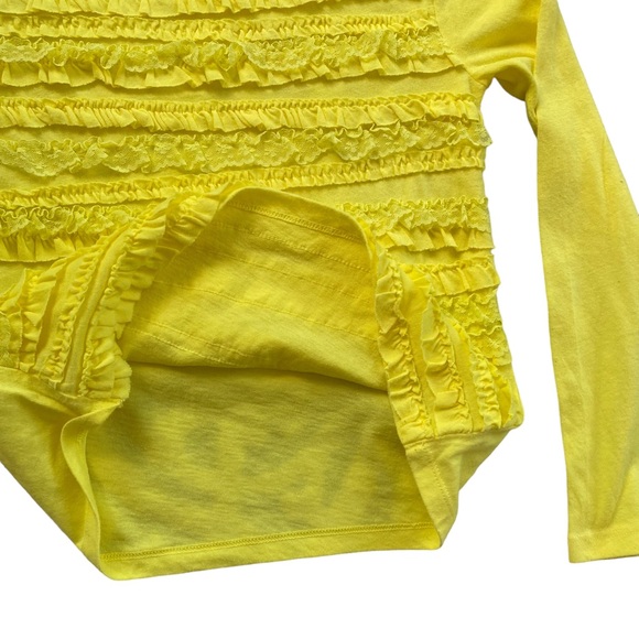 GAP Yellow Top with Lace Ruffles - Girls 6-7 Years Old - Picture 4 of 5